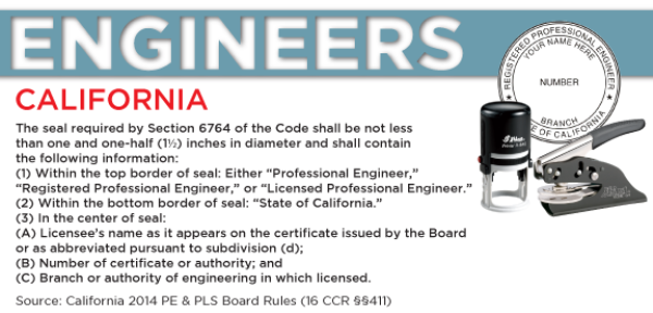 California Engineer Seal Seal